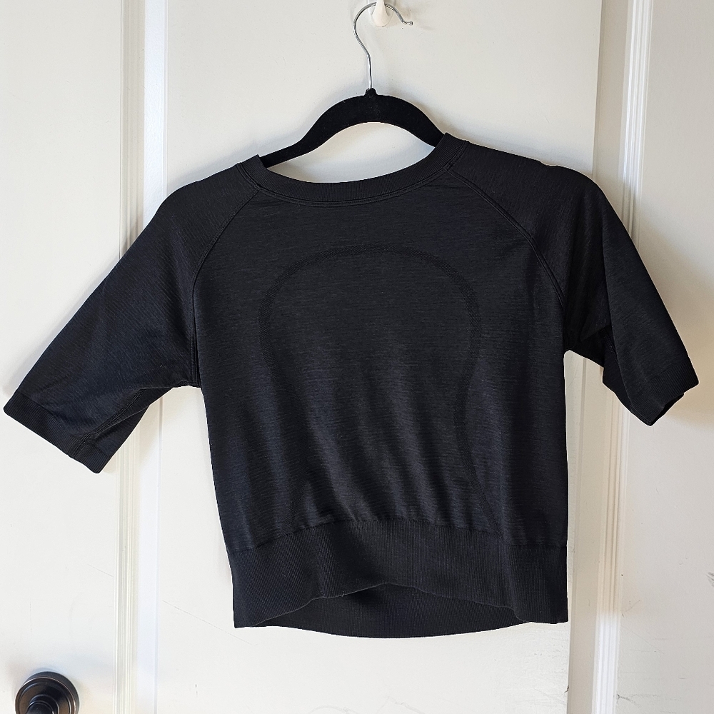 Lululemon Swiftly Tech 2.0 Train Cropped Shirt Open Back Size 8
